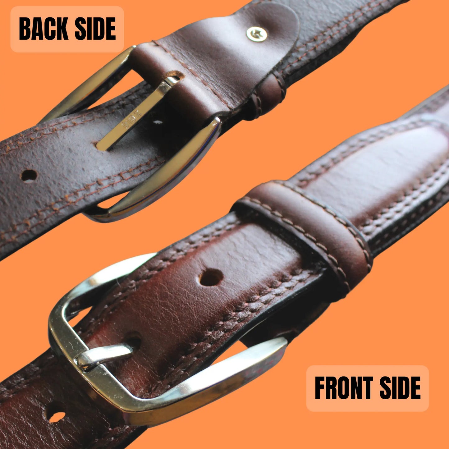 Men's 38mm Genuine Leather Belt – Brown