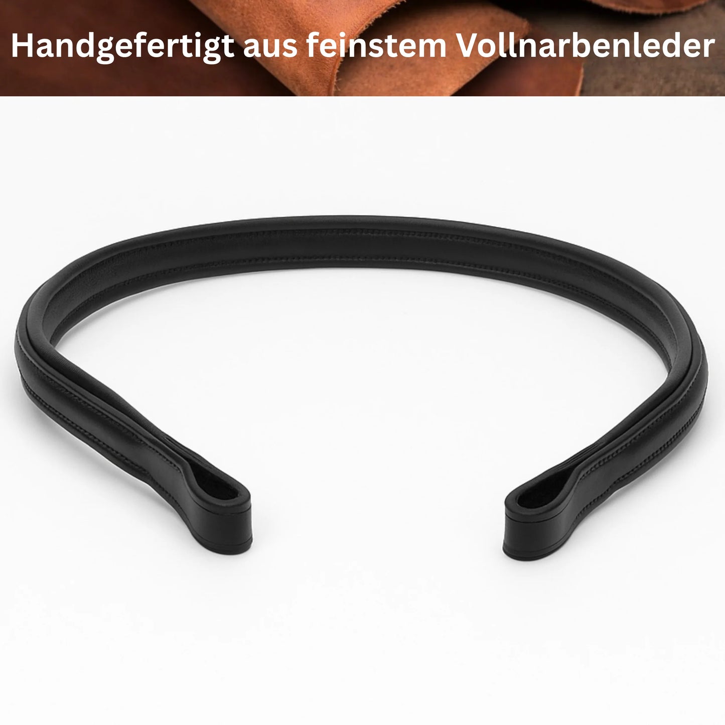 Yousha Elia Premium Full-Grain Leather Browband | Handmade