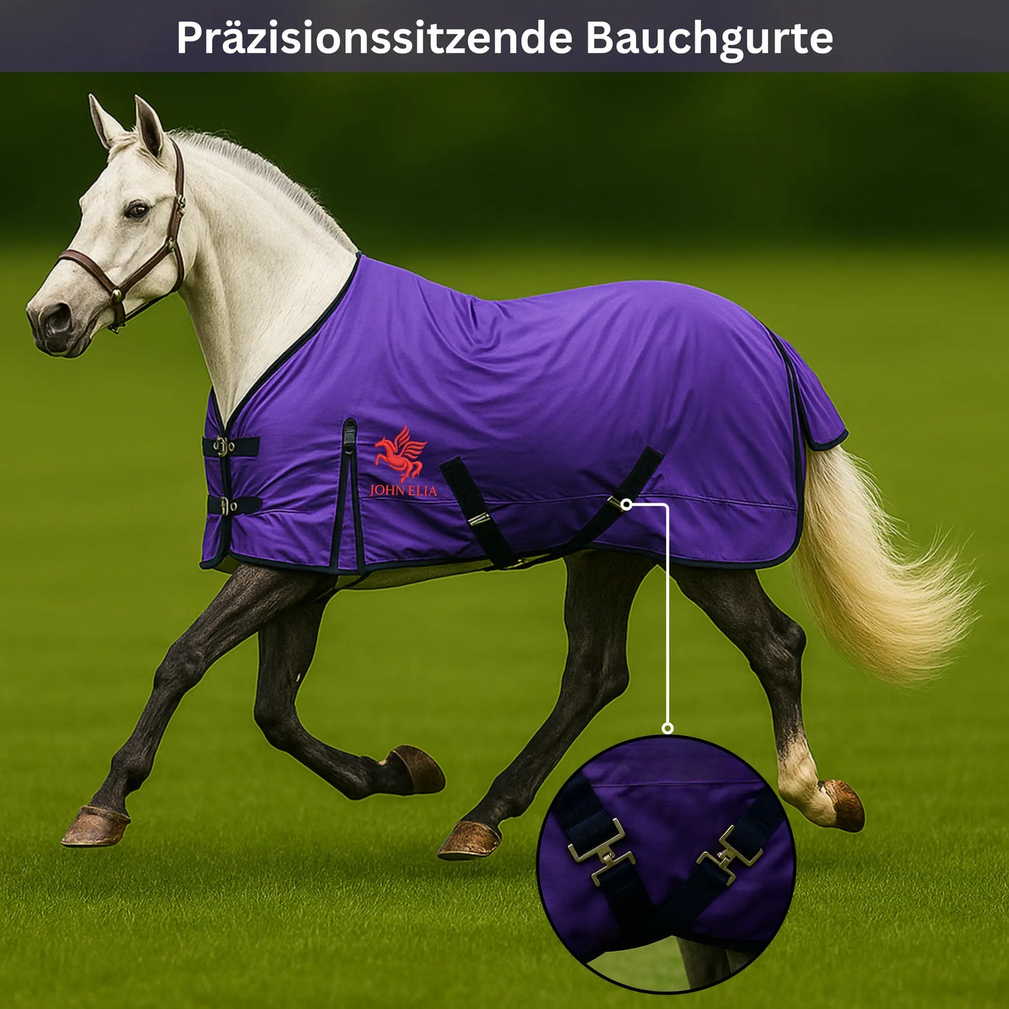 Horse Rug Waterproof 1200D - Winter Sweat Blanket - Red Black - Warm & Atmu