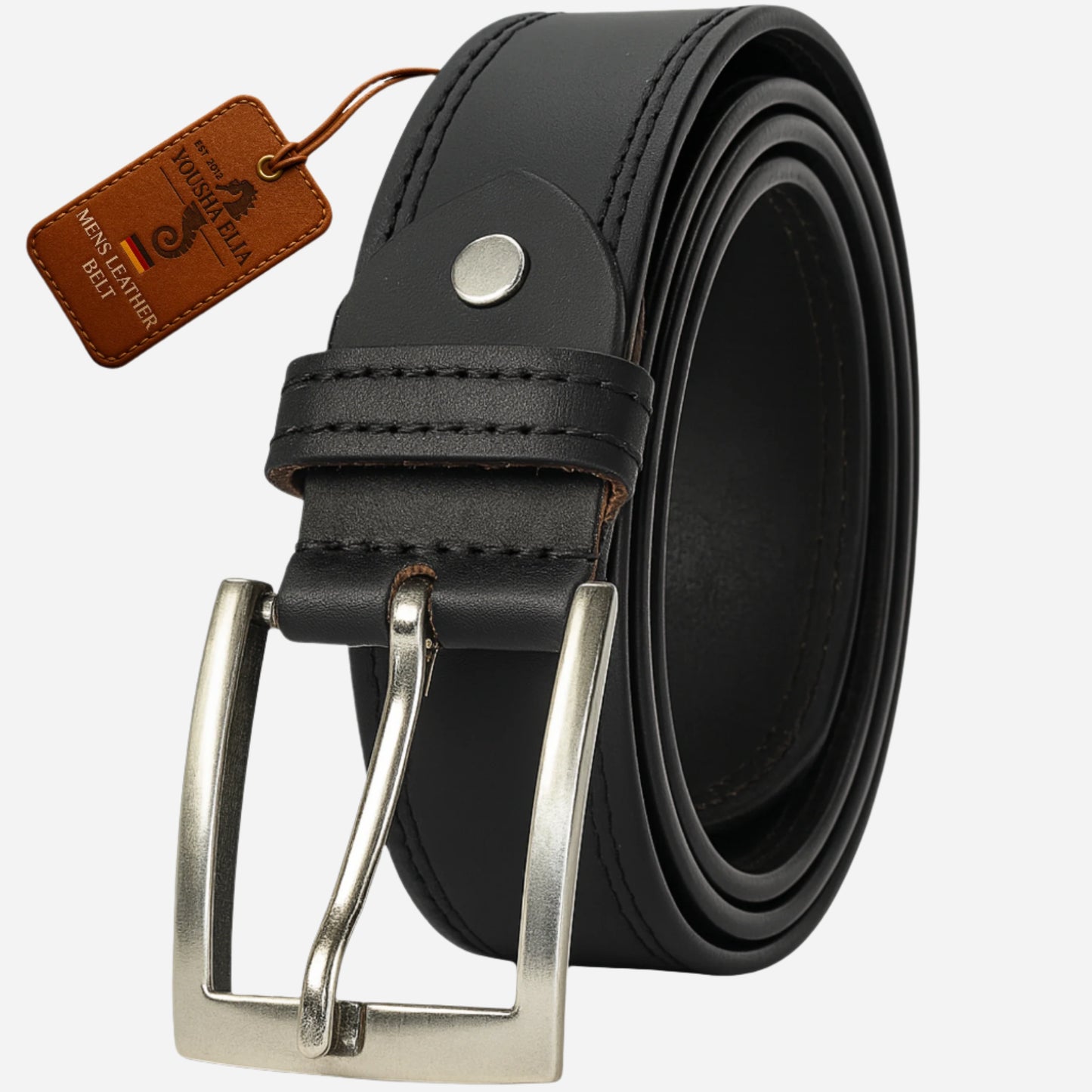 Men's Full-Grain Leather Belt | Handmade | Steel Buckle