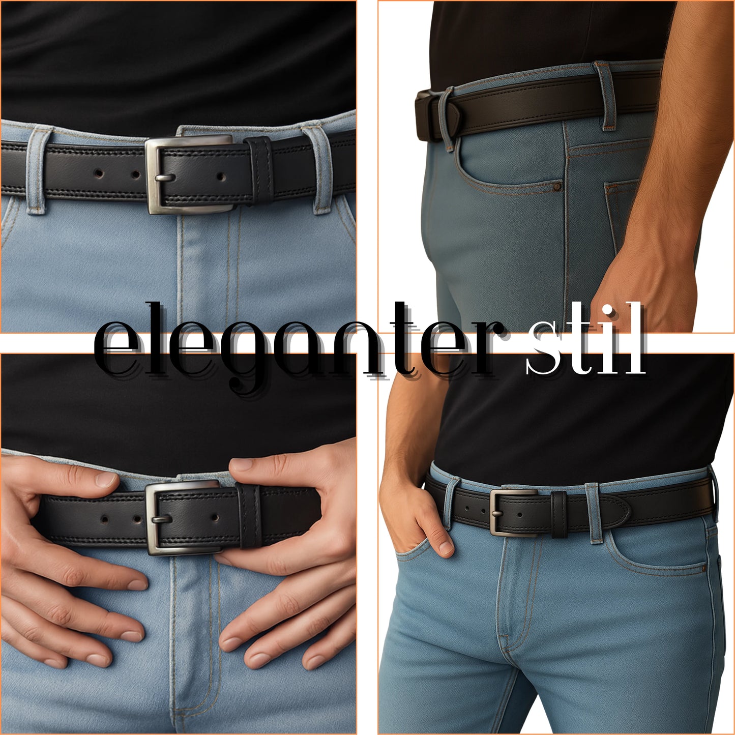 Men's Full-Grain Leather Belt | Handmade | Steel Buckle