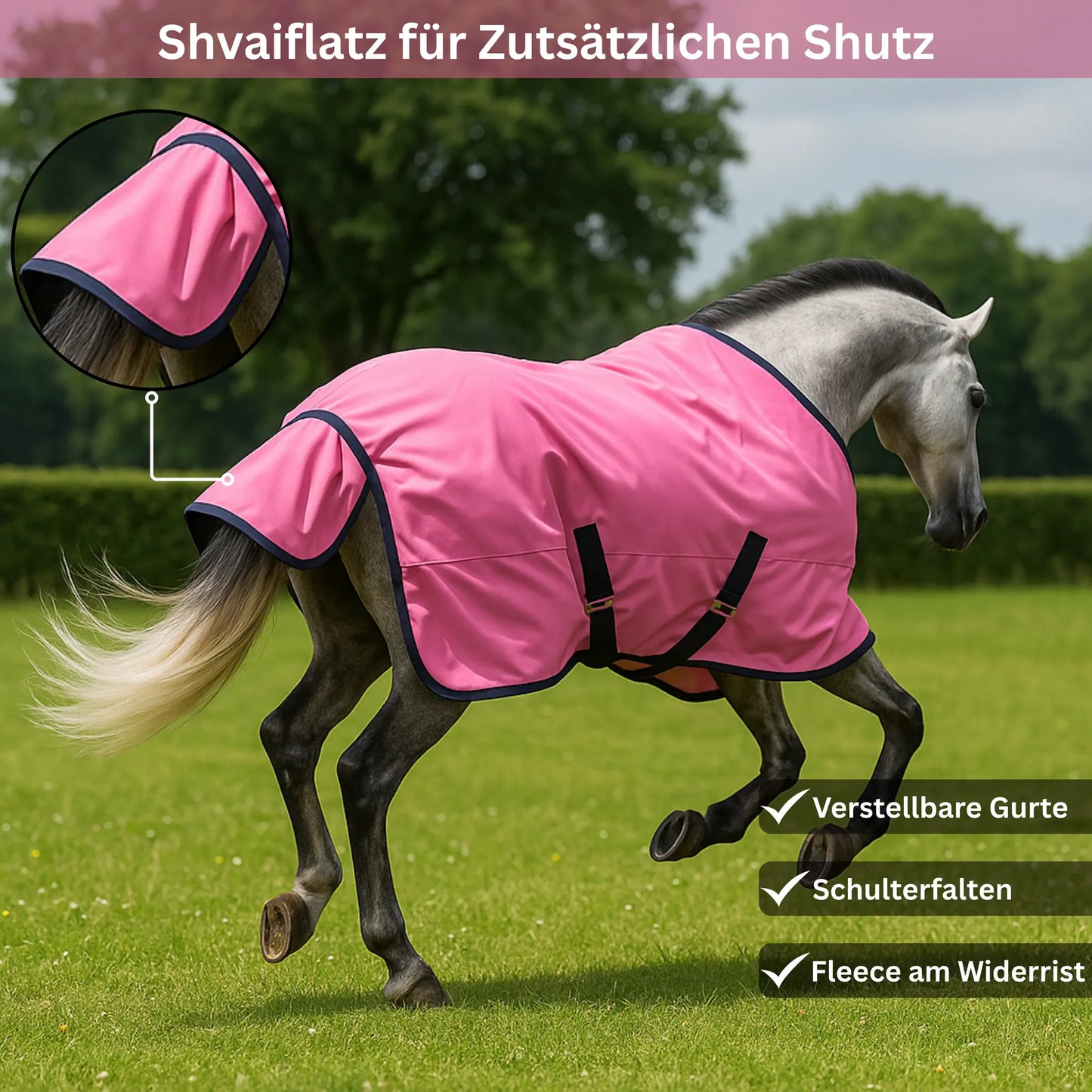 Horse Rug Waterproof 1200D - Winter Sweat Blanket - Red Black - Warm & Atmu