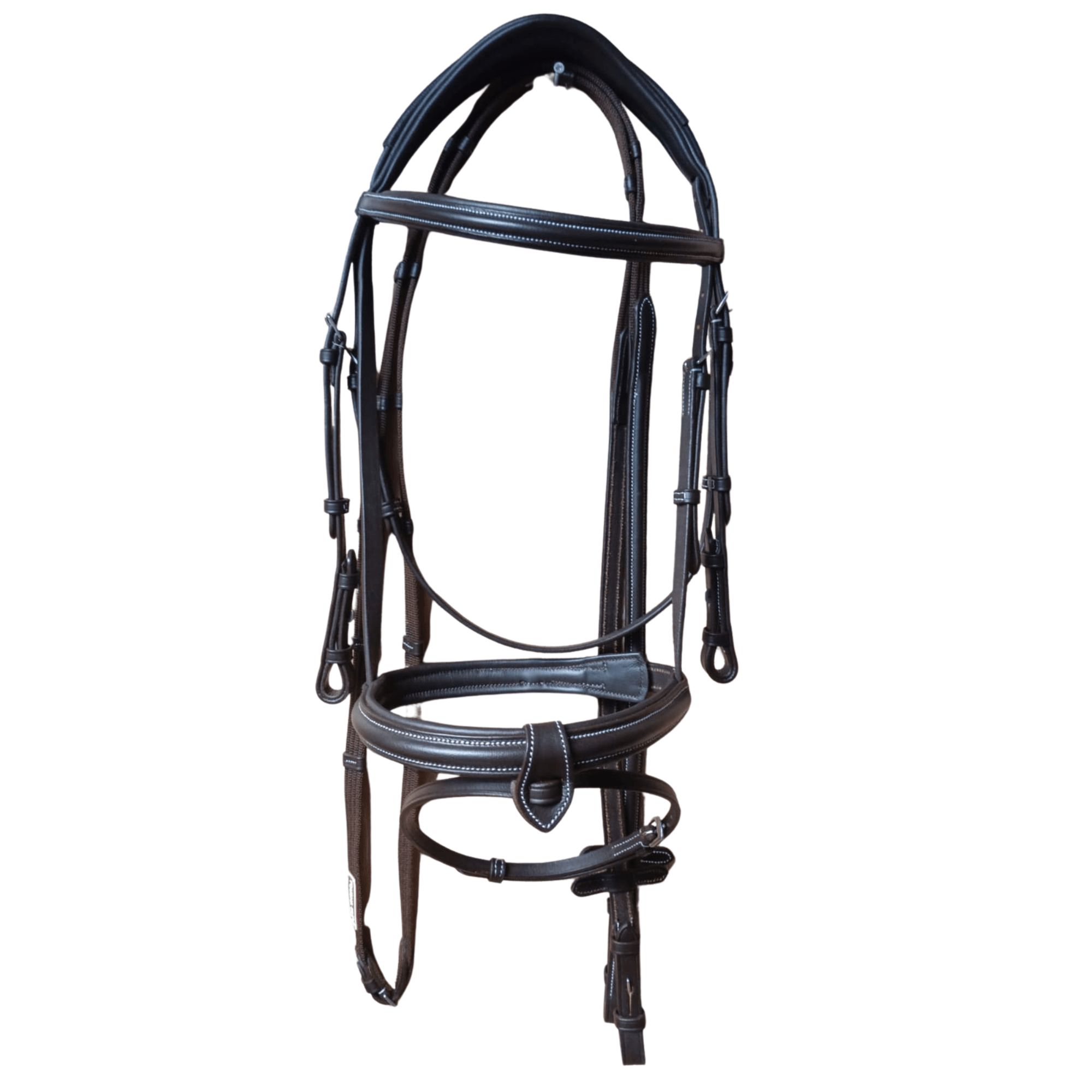 Black Leather Horse Bridle with Reins – Padded Cowhide Bridle BH-01 Havana - Youshaelia