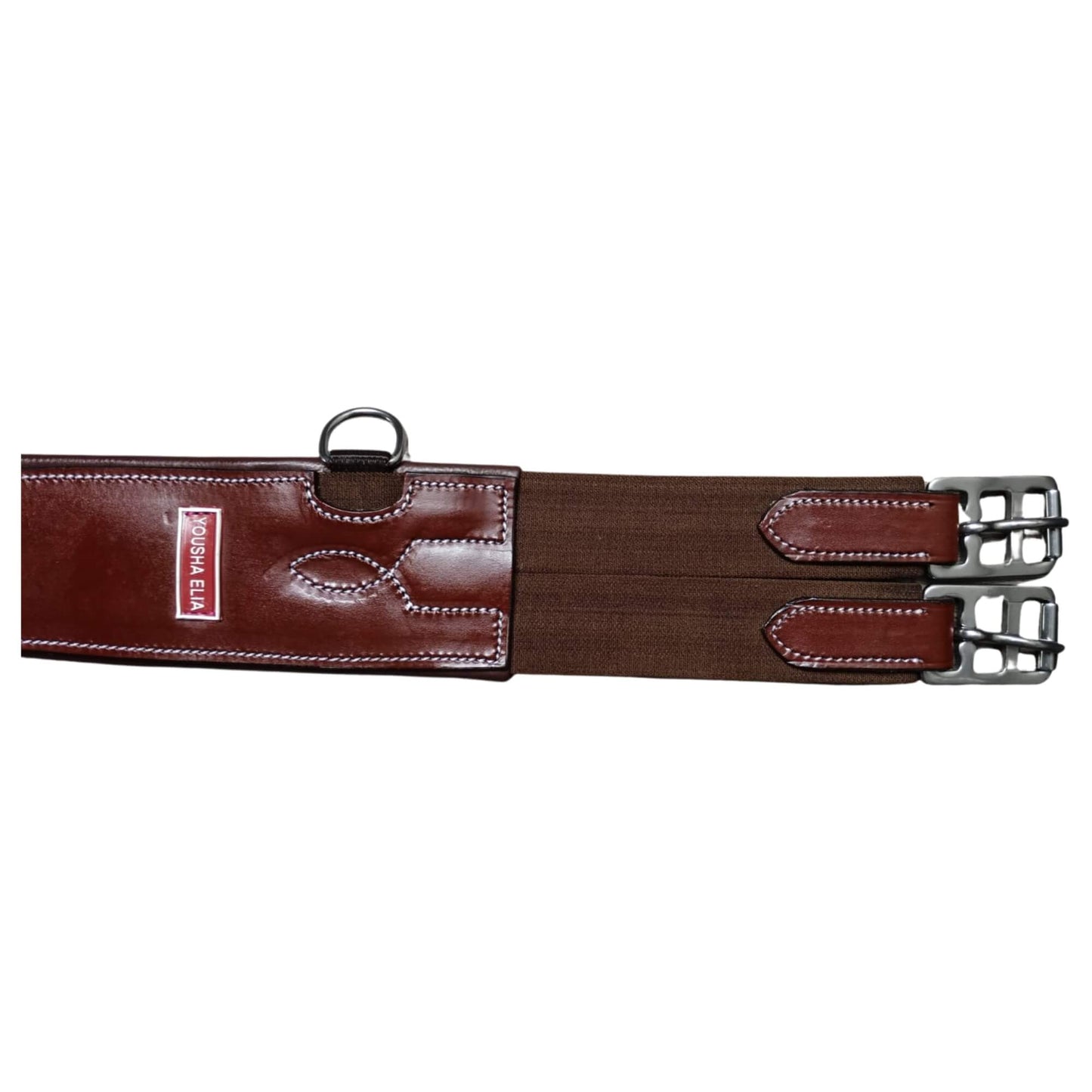 Brown Anatomical Leather Horse Girth – Padded Comfort Cinch - Youshaelia