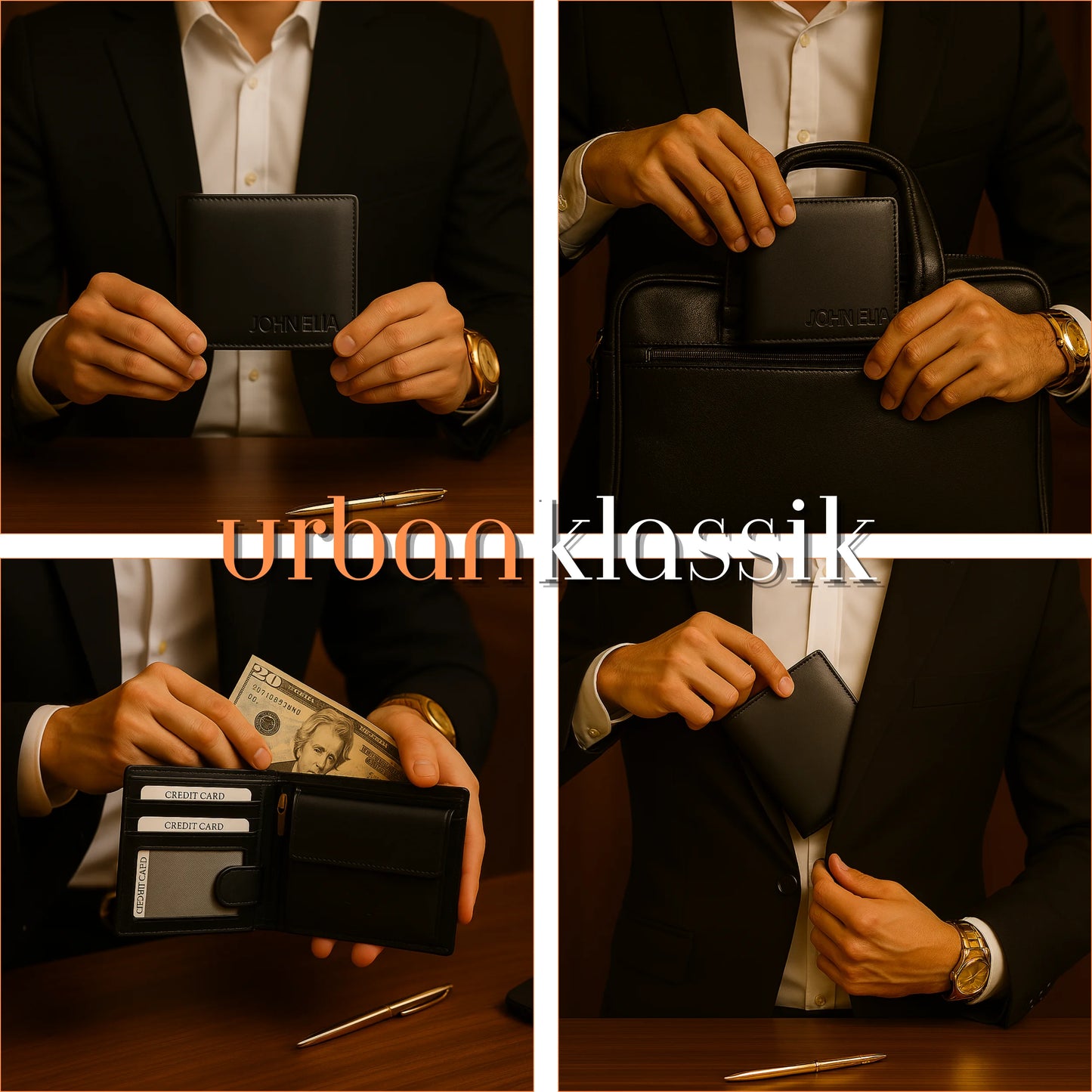 JOHN ELIA Genuine Leather Wallet for Men's