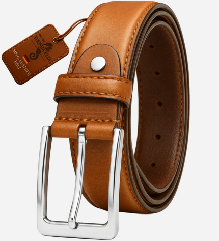 Yousha Elia Men’s Full-Grain Leather Belt – Handmade
