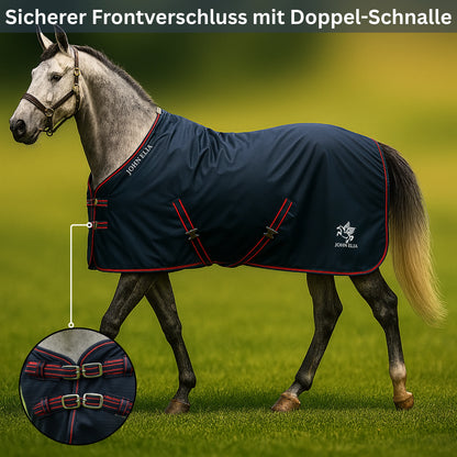 Horse Blanket | 1200D Waterproof | Adjustable Straps | Fleece Withers | Navy