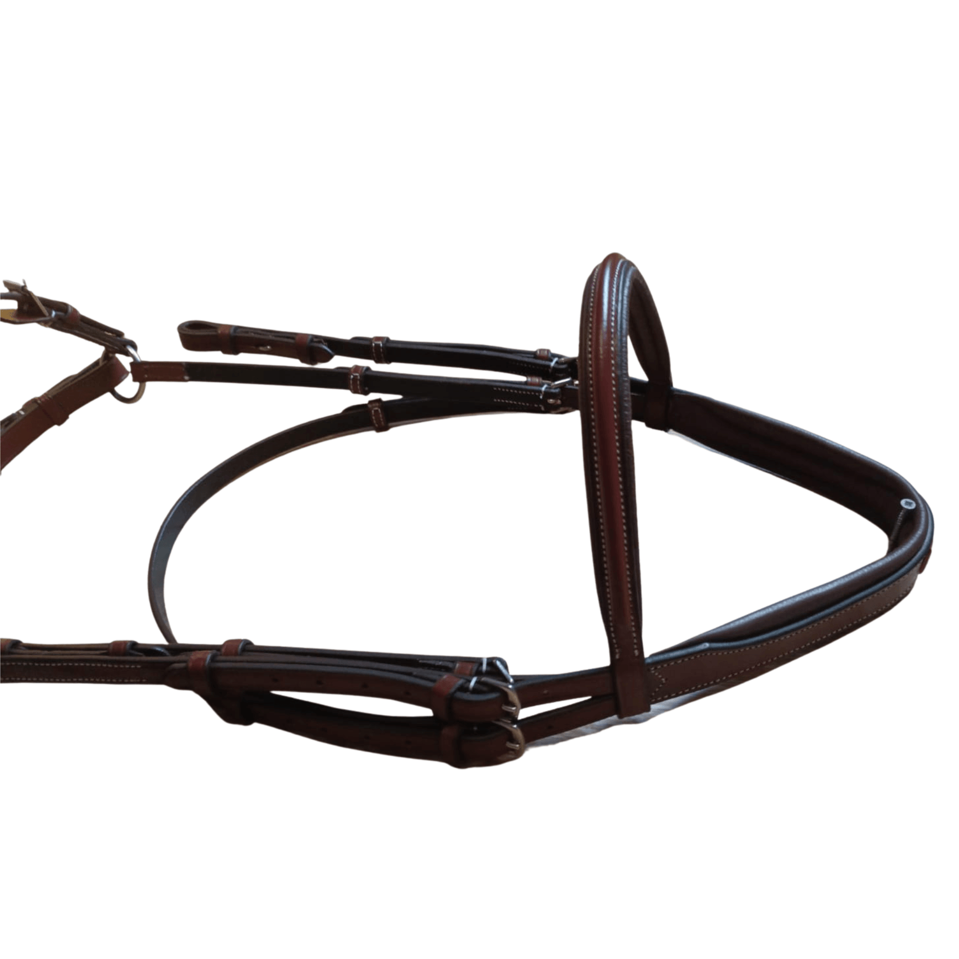 Brown Leather Horse Bridle – Adjustable Padded Fit - BH-04 Oak Brown - Youshaelia
