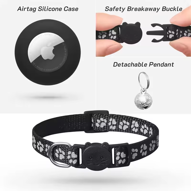 Reflektierendes Katzenhalsband-Set