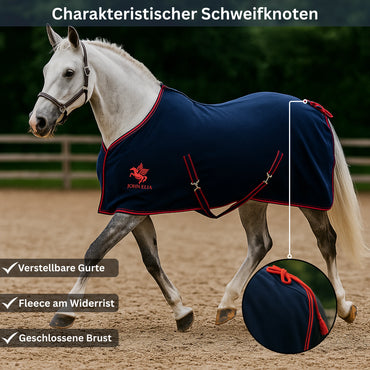 Fleece Horse Blanket | Lightweight | Closed Chest | Navy | 165–205 cm