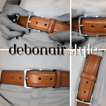 Men's 38mm Genuine Leather Belt – Brown