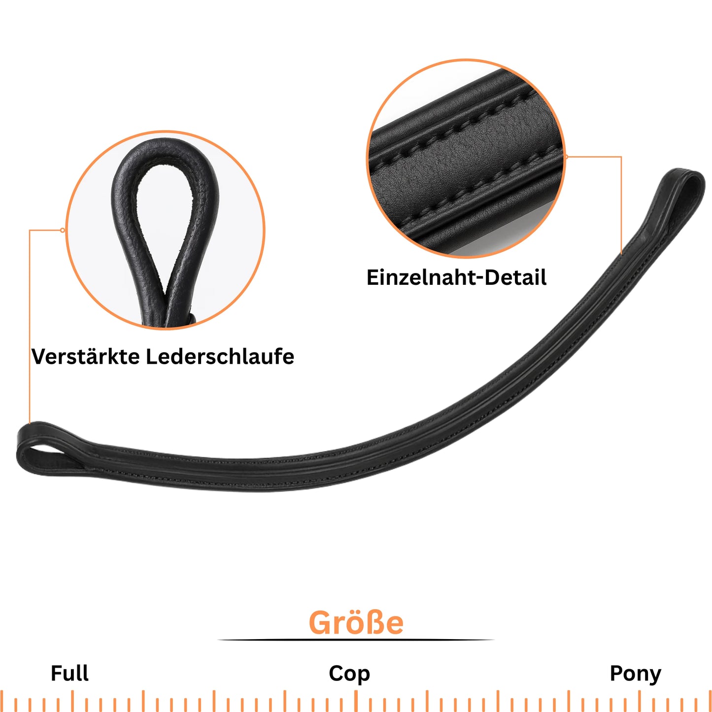Yousha Elia Premium Full-Grain Leather Browband | Handmade
