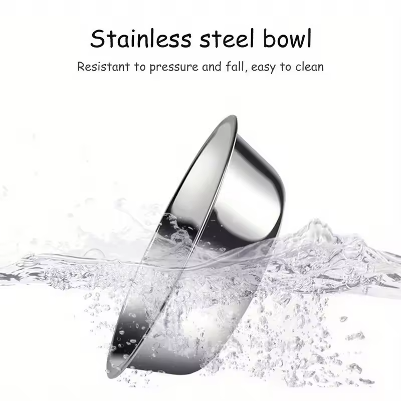 2 in 1 Rotating Pet Bowl Cat Dog Feeder Non Slip Elevated Feeding Bowl
