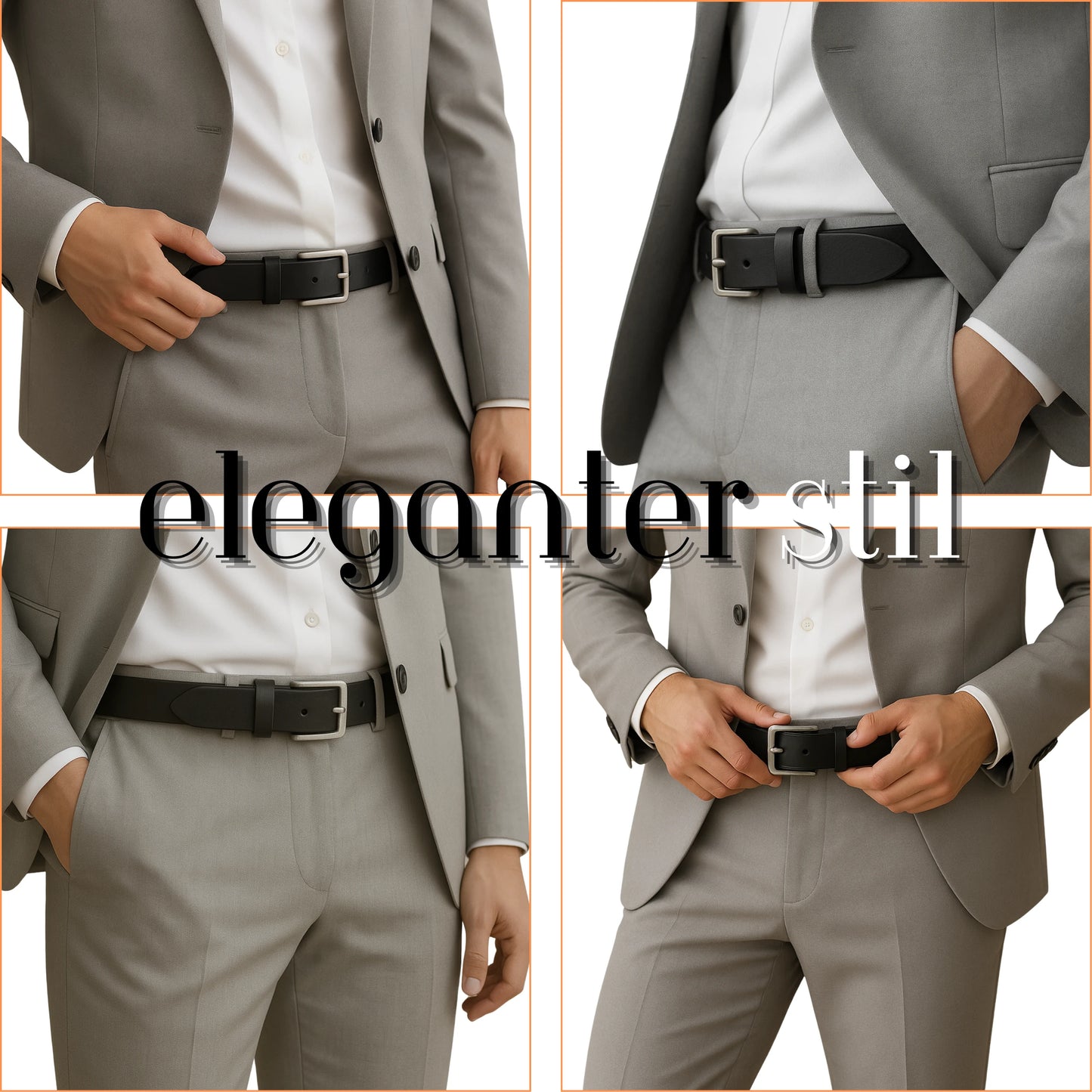 Yousha Elia Men's Full-Grain Leather Belt | Handmade | Double-Stitched | Brown