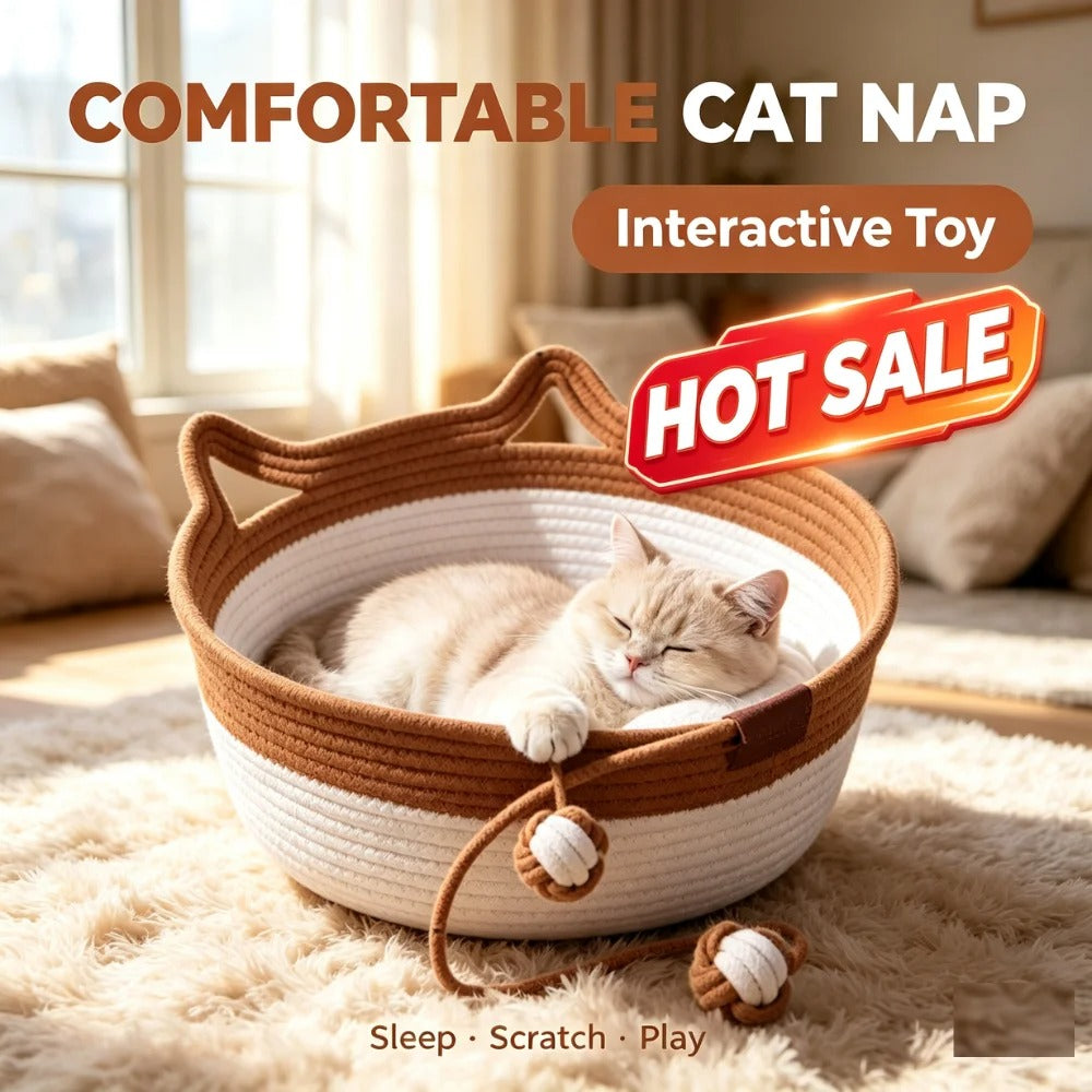 Cotton Rope Cat Bed