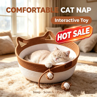 Cotton Rope Cat Bed