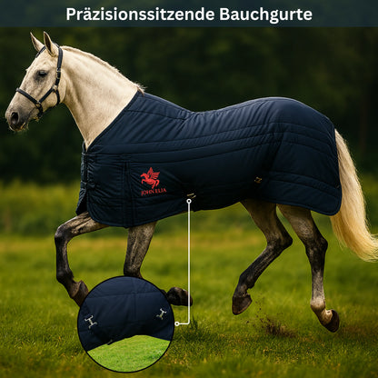 Turnout Horse Blanket | Waterproof | Fleece Withers | Navy | 165–205 cm