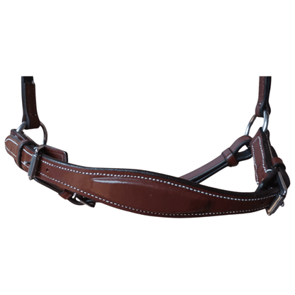 Brown Leather Horse Bridle – Adjustable Padded Fit - BH-04 Oak Brown - Youshaelia