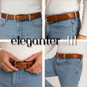 Men’s Full-Grain Leather Belt – Handmade – Black Yousha Elia