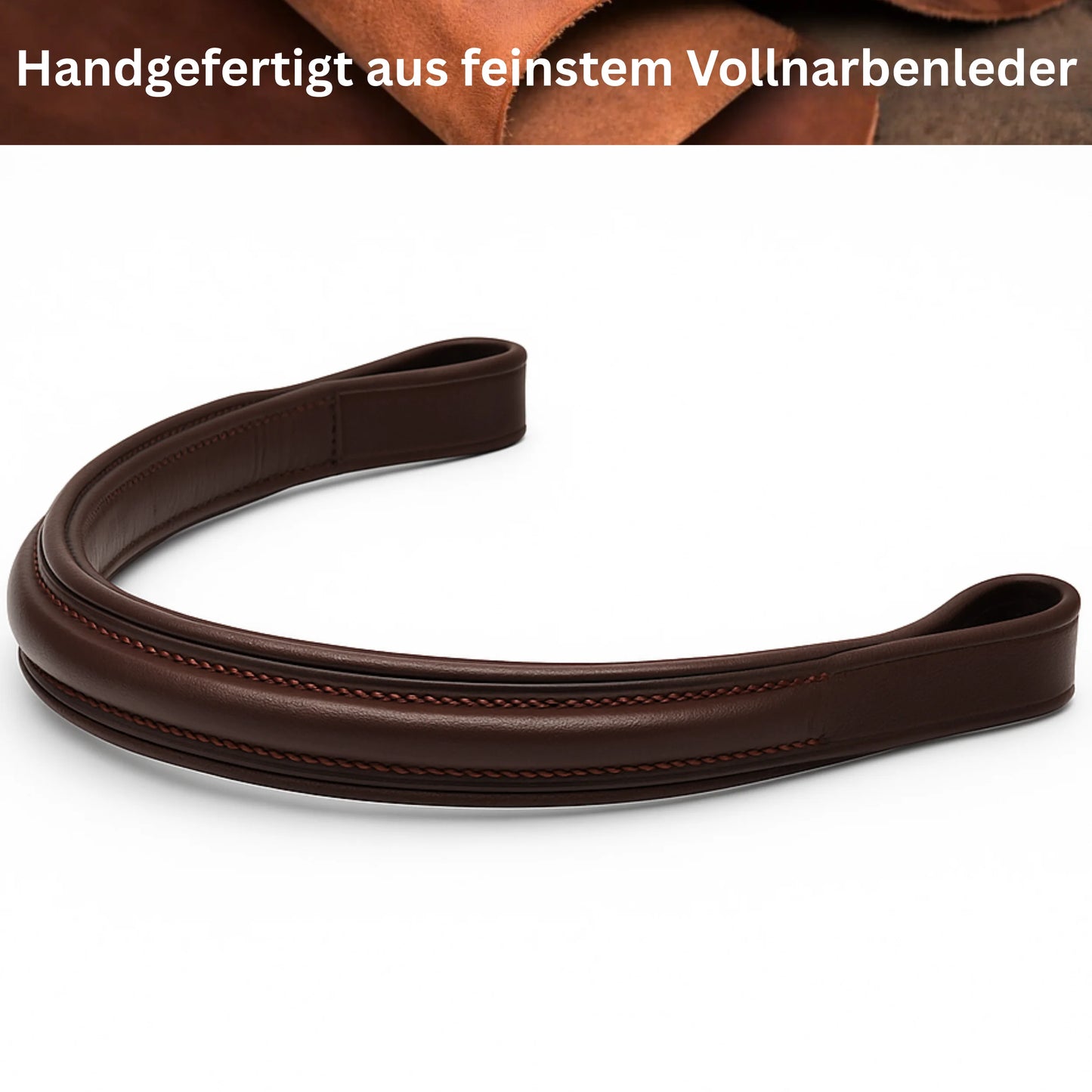 Yousha Elia Premium Full-Grain Leather Browband | Handmade