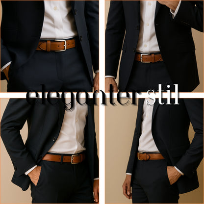Men's Full-Grain Leather Belt | Handmade | Steel Buckle