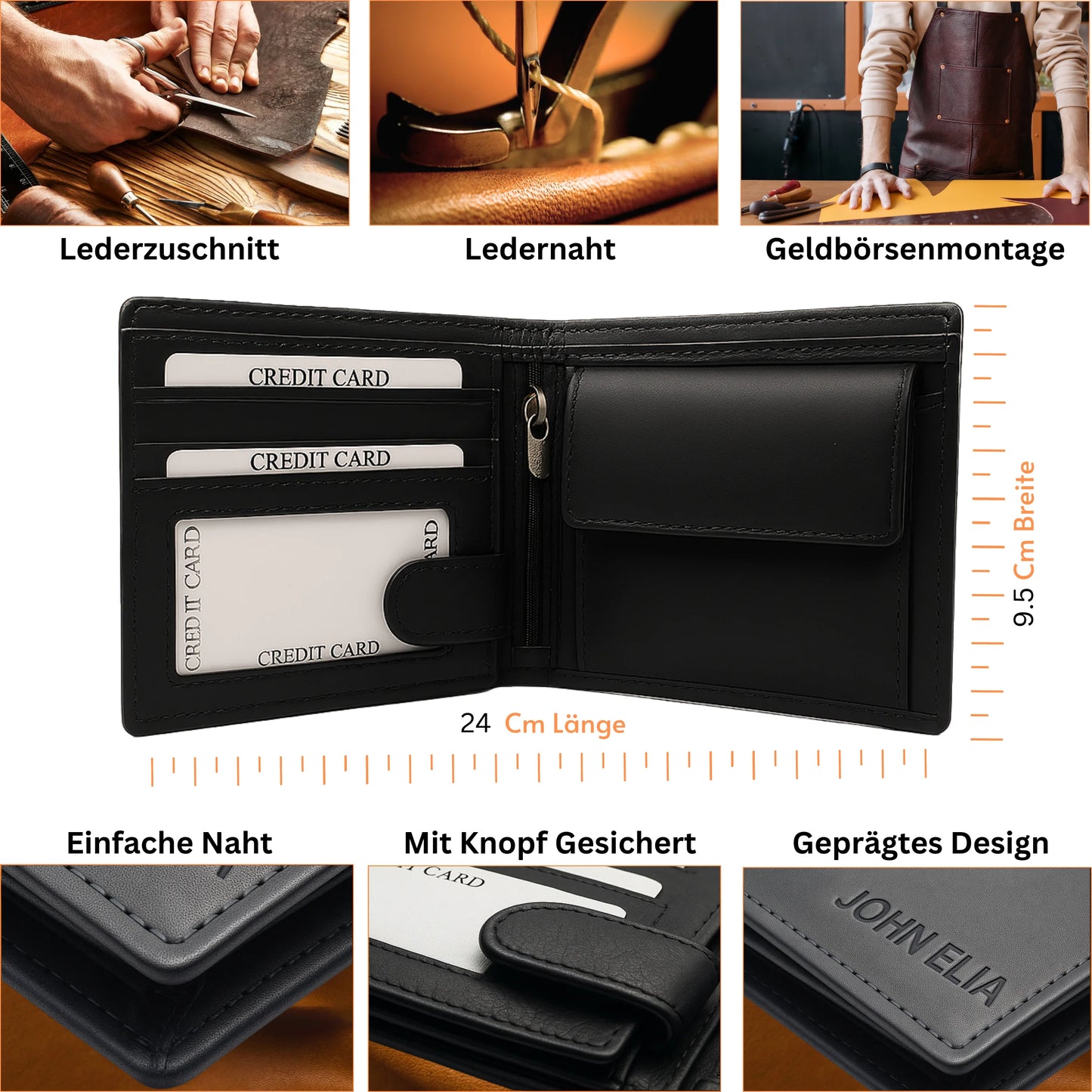 JOHN ELIA Genuine Leather Wallet for Men's