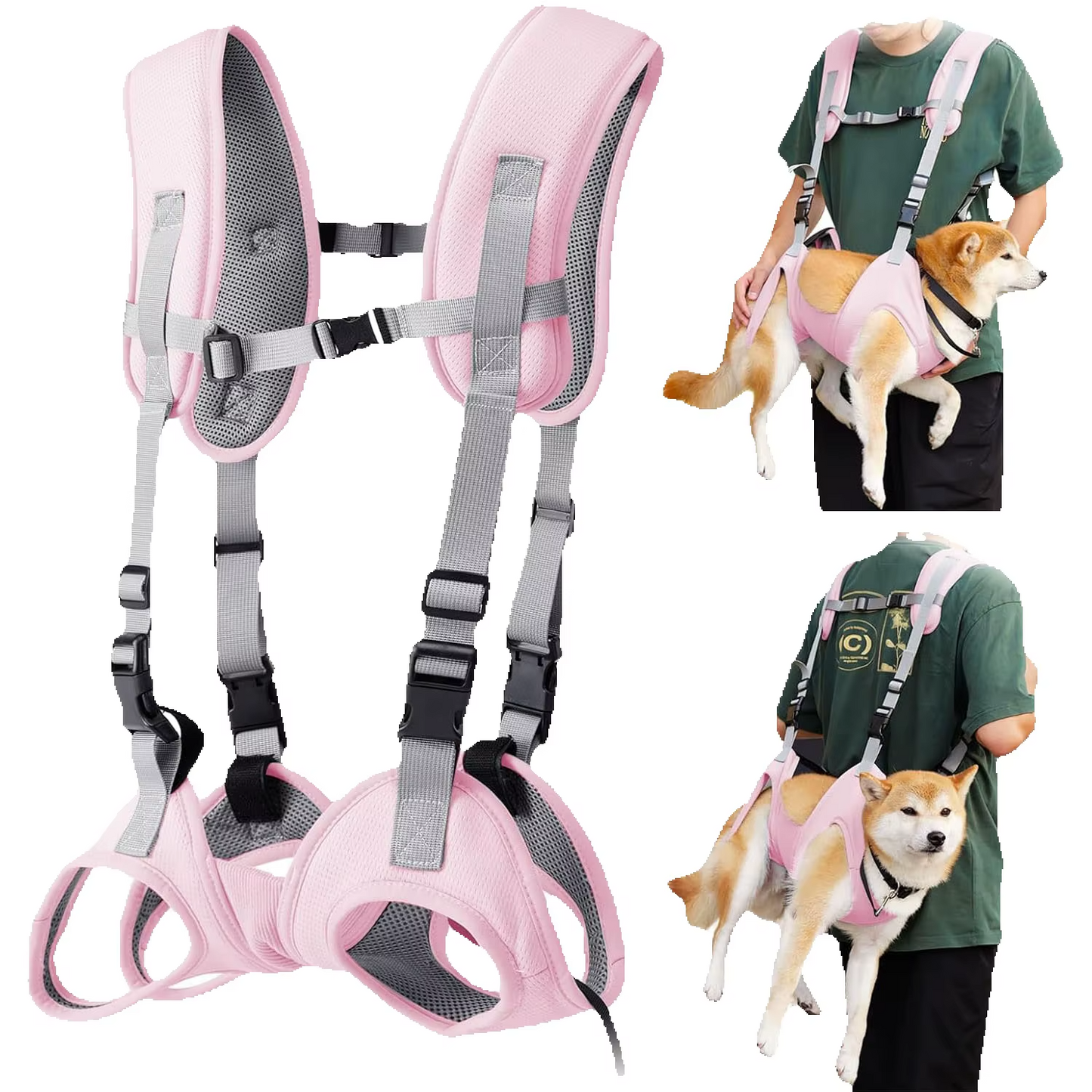 Verstellbarer Hunderucksack, Katzentransportrucksack, atmungsaktiv, für Haustiere von 4–7 kg