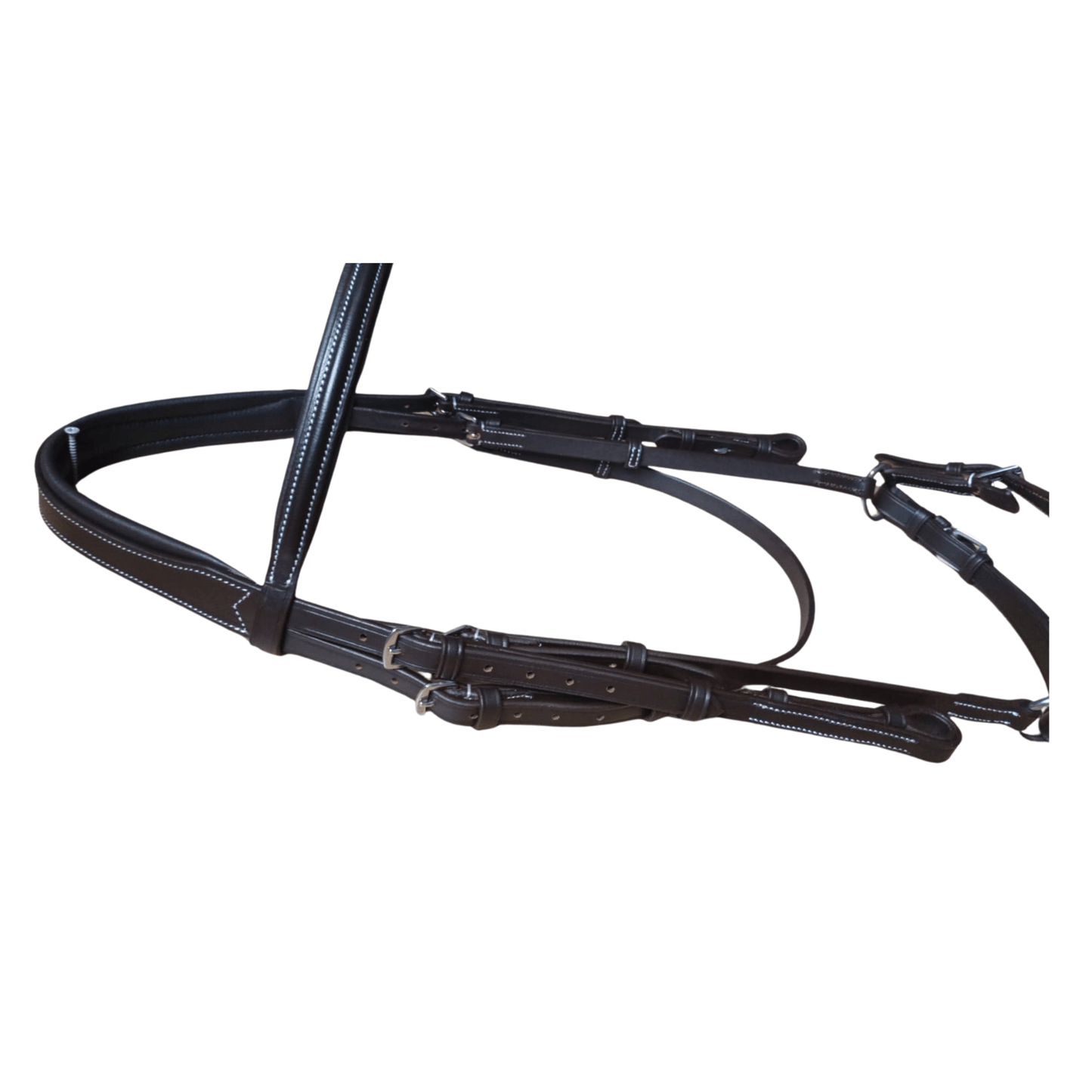 Black Leather Horse Bridle – Classic Padded Design - BH-04 Havana - Youshaelia