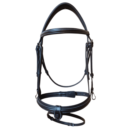 Black Leather Horse Bridle – Padded Cowhide Bridle - BH-35 Havana - Youshaelia
