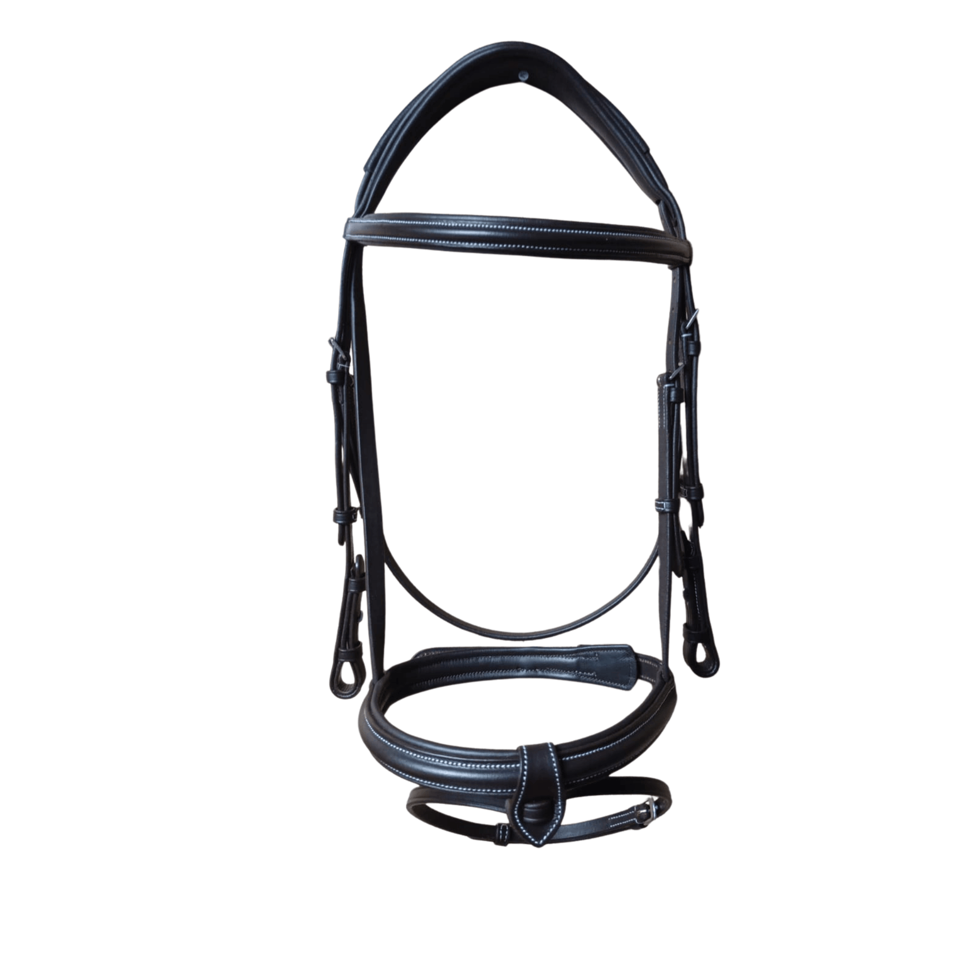 Black Leather Horse Bridle with Reins – Padded Cowhide Bridle BH-01 Havana - Youshaelia