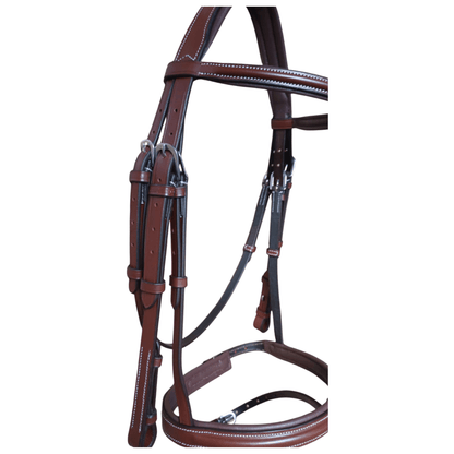 Brown Leather Horse Bridle – Padded Comfort Bridle - BH-09 Oak Brown - Youshaelia