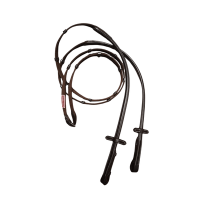 Black Leather Horse Bridle with Reins – Padded Cowhide Bridle BH-01 Havana - Youshaelia