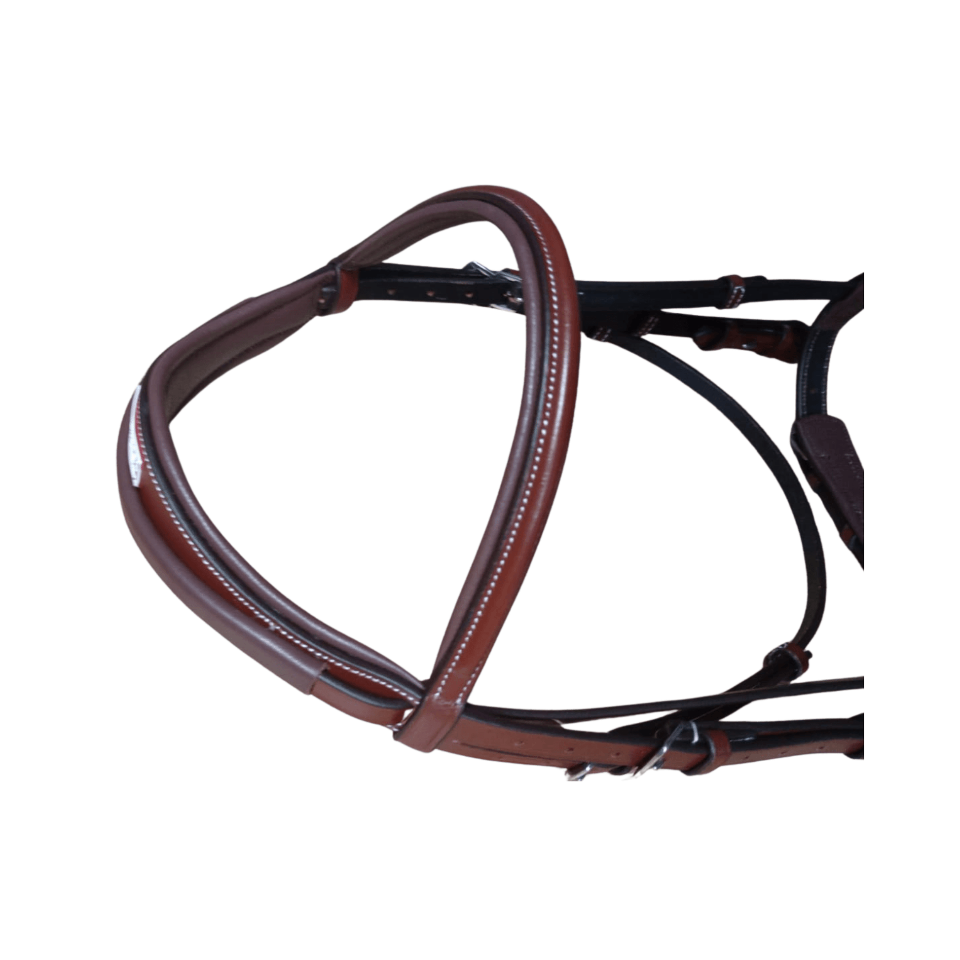 Brown Leather Horse Bridle with Reins – Padded Comfort Fit - BH-01 Oak Brown - Youshaelia