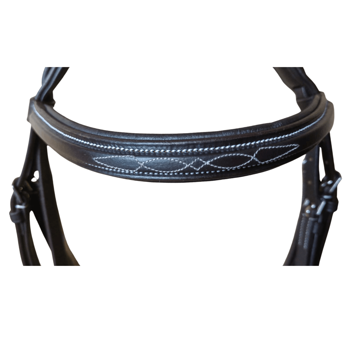 Black Leather Horse Bridle with Reins – Padded Fancy Stitch - BH-02 Havana - Youshaelia