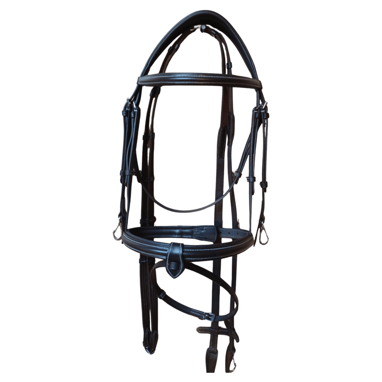 Black Leather Horse Bridle – Padded Cowhide Bridle - BH-35 Havana - Youshaelia