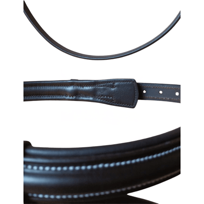 Black Leather Horse Bridle – Padded Cowhide Bridle - BH-35 Havana - Youshaelia