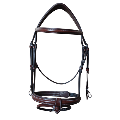 Premium Brown Leather Horse Bridle – Padded Comfort - BH-35 Oak Brown - Youshaelia
