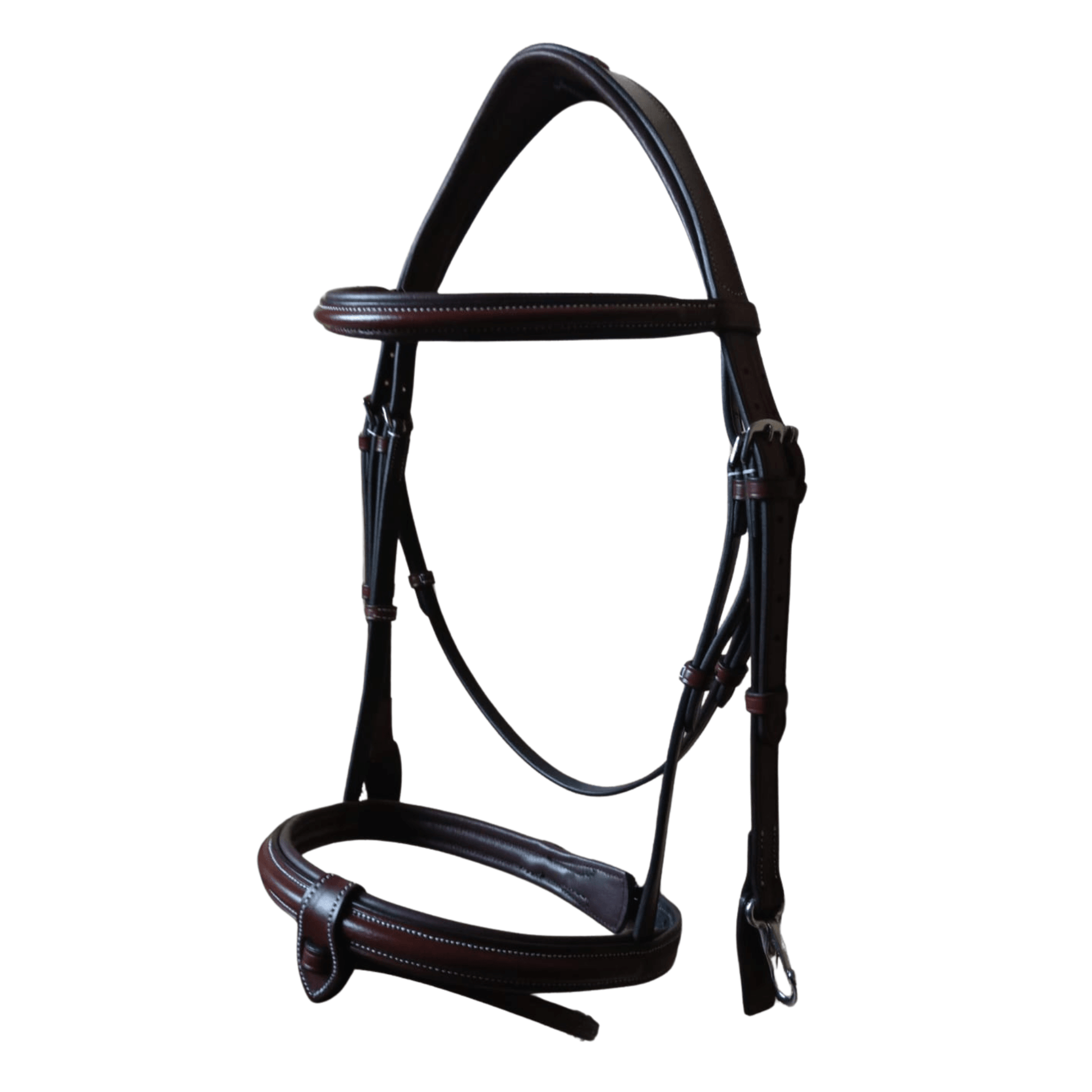 Premium Brown Leather Horse Bridle – Padded Comfort - BH-35 Oak Brown - Youshaelia