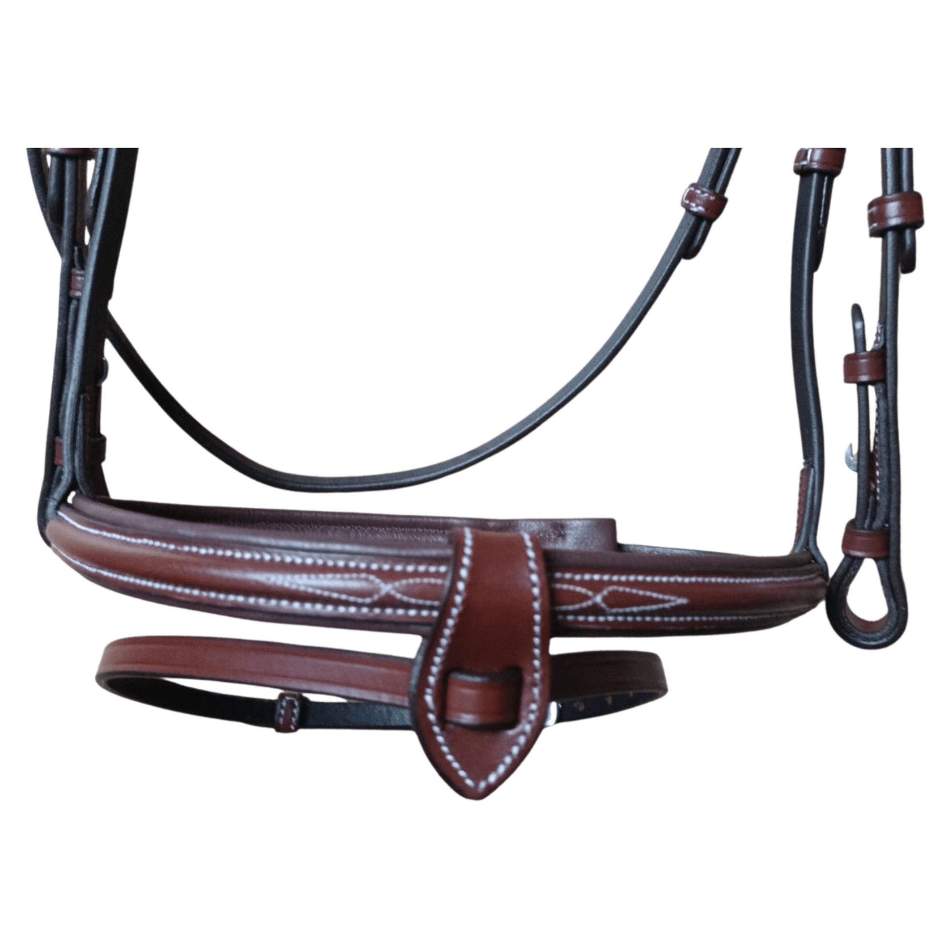 Leather Horse Bridle with Nameplate – Padded Cowhide Bridle-103-R Oak Brown - Youshaelia
