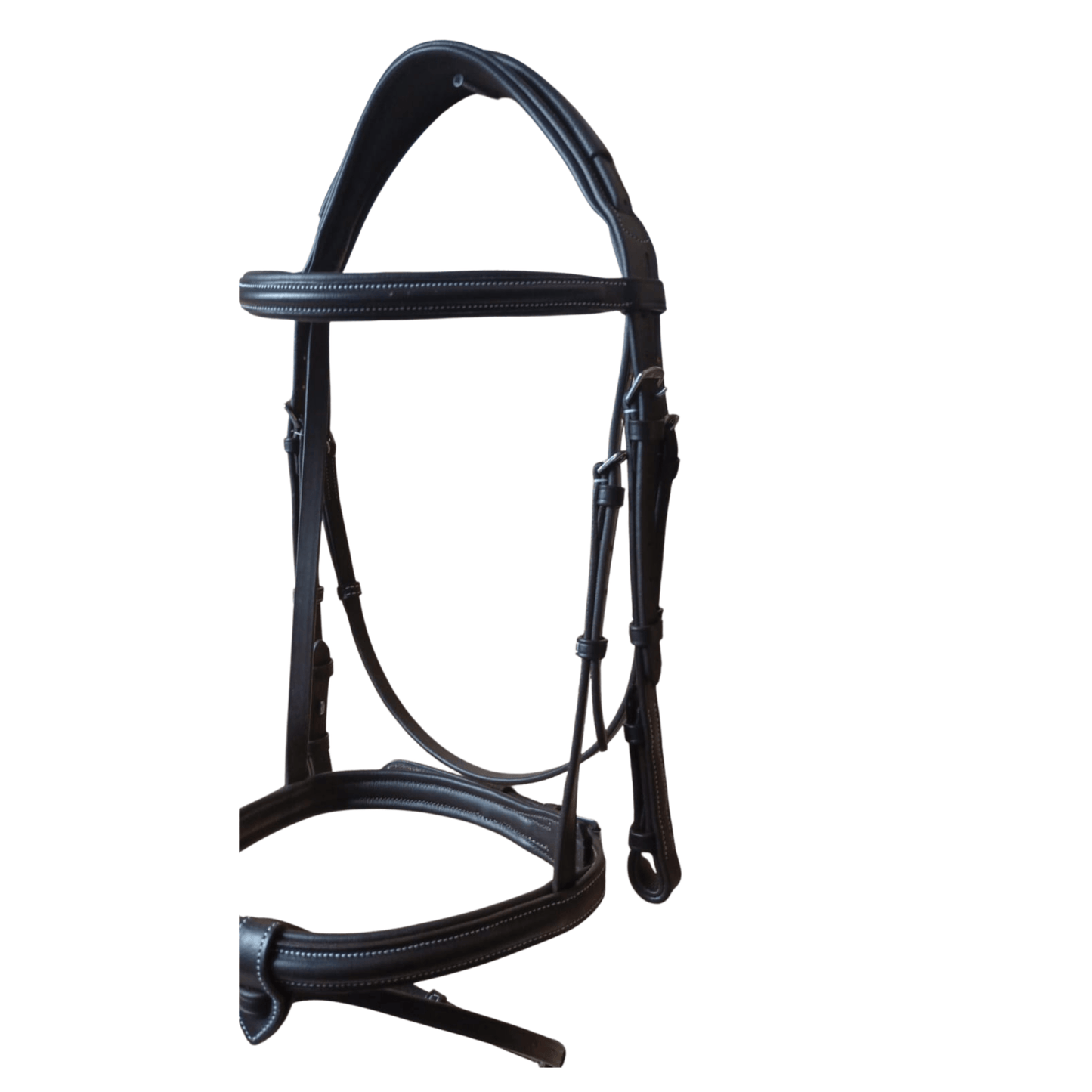 Black Leather Horse Bridle with Reins – Padded Cowhide Bridle BH-01 Havana - Youshaelia