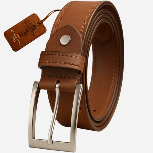 Men's Full-Grain Leather Belt | Handmade | Steel Buckle