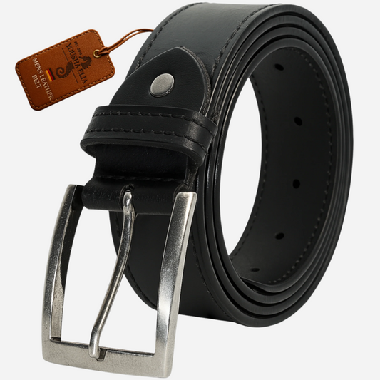 Men's Full-Grain Leather Belt | Handmade in Germany | Steel Buckle