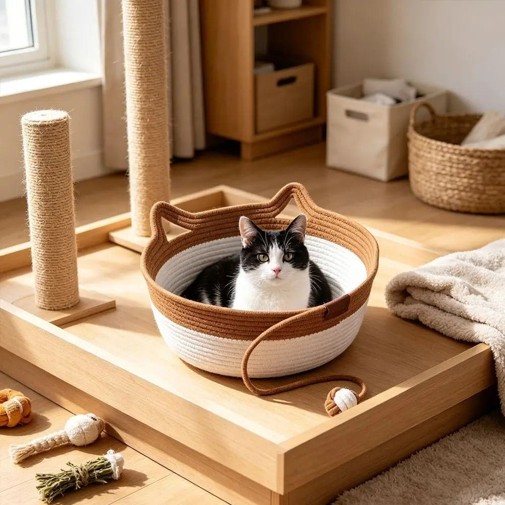 Cotton Rope Cat Bed